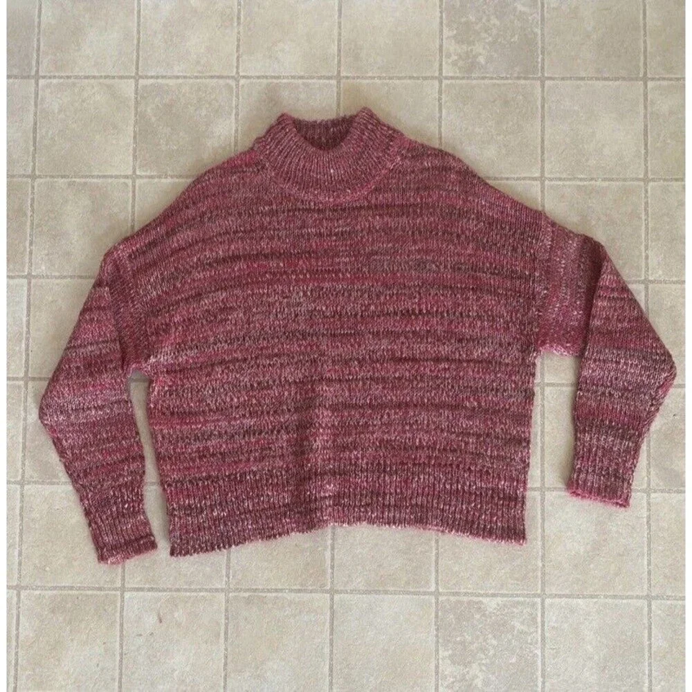 J.CREW Wool/acrylic Mockneck Sweater. Size S Long Sleeve Boxi Oversized